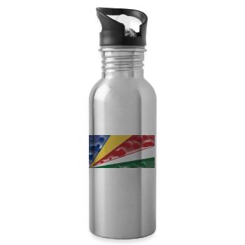 Région des Seychelles - Gourde avec paille intégrée - argent clair - Droite