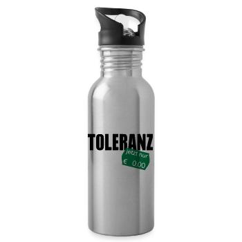 toleranz - Trinkflasche mit integriertem Trinkhalm - Lightsilver - Rechts