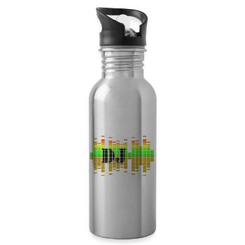DJ - Botella cantimplora con pajita integrada - plateado claro - dcha.
