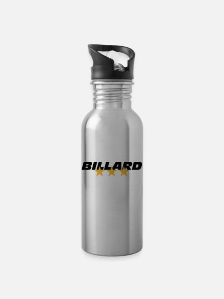 Billard - Water bottle with straw - silver