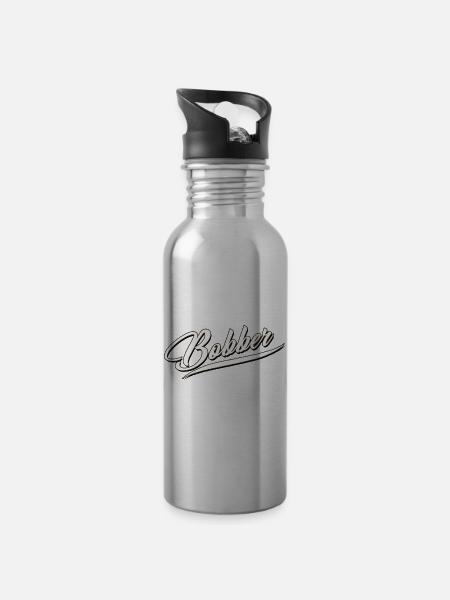bobber chopper biker autocollant de croisière autocollant - Gourde avec paille intégrée - argent clair