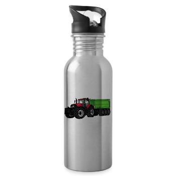 Tractor - Tractor - Farmer - Farmer - Water bottle with straw - silver - Right