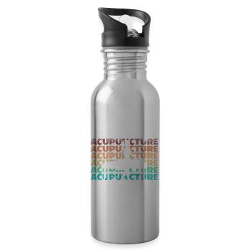 Acupuncture Acupuncteur - Gourde avec paille intégrée - argent clair - Droite