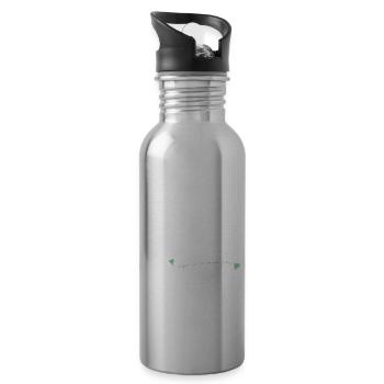 Sister Schwester Schwesterherz - Trinkflasche mit integriertem Trinkhalm - Lightsilver - Rechts
