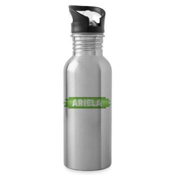 Ariela als Geschenkidee - Trinkflasche mit integriertem Trinkhalm - Lightsilver - Rechts