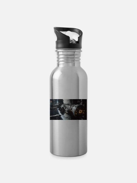 Perdu dans l’espace 1 1 - Gourde avec paille intégrée - argent clair