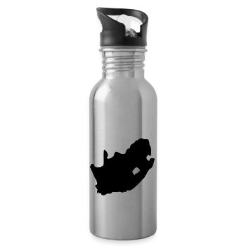 Südafrika - Trinkflasche mit integriertem Trinkhalm - Lightsilver - Rechts