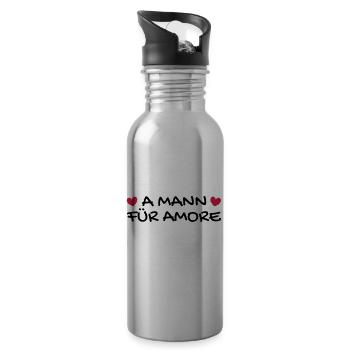 A Mann für Amore - Trinkflasche mit integriertem Trinkhalm - Lightsilver - Rechts