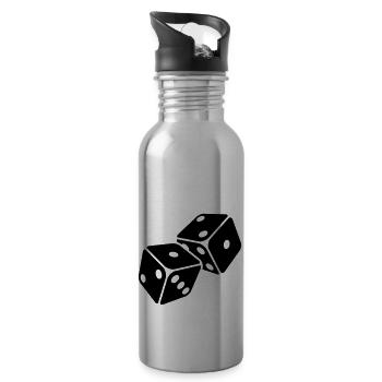 dice Mäxchen - Water bottle with straw - silver - Right