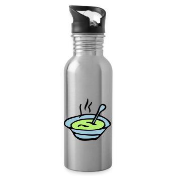 Suppenschüssel Platte - Trinkflasche mit integriertem Trinkhalm - Lightsilver - Rechts
