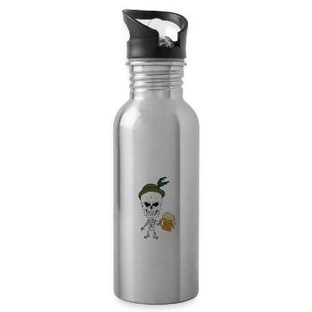 Skeleton - Water bottle with straw - silver - Right