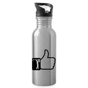 Like golf - Water bottle with straw - silver - Right