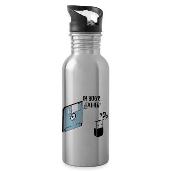 Ich bin dein Vater - Trinkflasche mit integriertem Trinkhalm - Lightsilver - Rechts