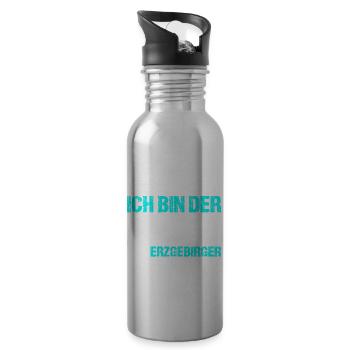 Erzgebirger sind Cool - Trinkflasche mit integriertem Trinkhalm - Lightsilver - Rechts