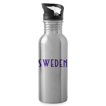 Sweden - Water bottle with straw - silver - Right