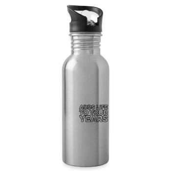 Meditation Zone Meditating Meditation Relaxation N - Trinkflasche mit integriertem Trinkhalm - Lightsilver - Rechts