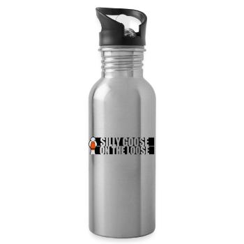 goose on the loose - Trinkflasche mit integriertem Trinkhalm - Lightsilver - Rechts