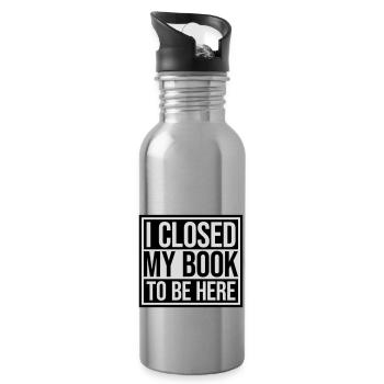I closed my book - Trinkflasche mit integriertem Trinkhalm - Lightsilver - Rechts