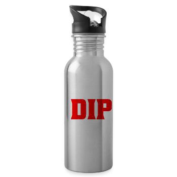 Chip Dip Repeat 12 - Water bottle with straw - silver - Right