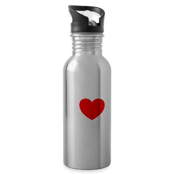 I love Venice - Water bottle with straw - silver - Right