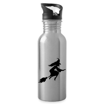 sorcière - Gourde avec paille intégrée - argent clair - Droite