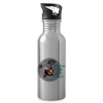 Where are the nuts? - Water bottle with straw - silver - Right