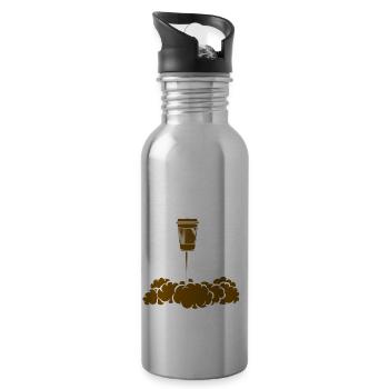 Coffee Latte Lover Caffeine Brewing Tea Espresso - Trinkflasche mit integriertem Trinkhalm - Lightsilver - Rechts