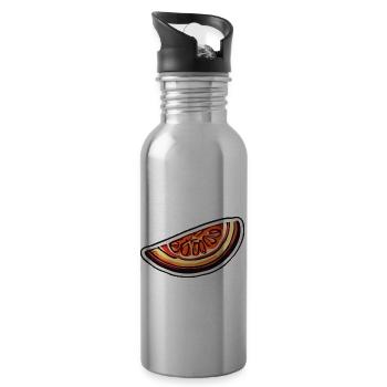 Food / Fruit / Market / Vitamins / Design - Water bottle with straw - silver - Right