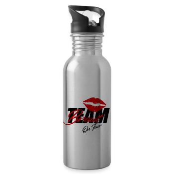 JGA - Trinkflasche mit integriertem Trinkhalm - Lightsilver - Rechts