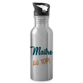 MAITRE - Gourde avec paille intégrée - argent clair - Droite