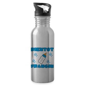 BIENTOT FRANGIN - Gourde avec paille intégrée - argent clair - Droite