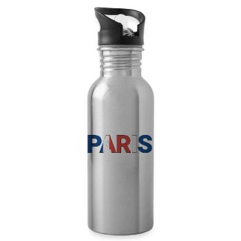 Paris - Gourde avec paille intégrée - argent clair - Droite