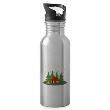 5 Million Star Hotel - Zelt unter Sternenhimmel - Trinkflasche mit integriertem Trinkhalm - Lightsilver - Rechts