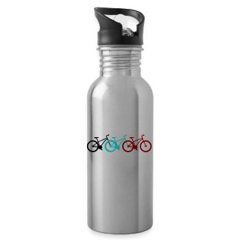 Bicycle Bike Bicycles - Water bottle with straw - silver - Right