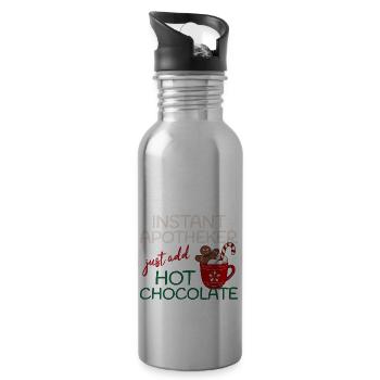 Instant Apotheker add Hot Chocolate Weihnachten - Trinkflasche mit integriertem Trinkhalm - Lightsilver - Rechts