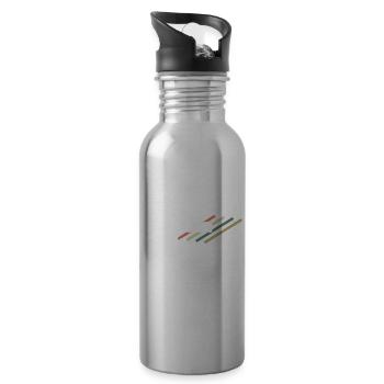 Arbeitsplatz Bootsbauer - Trinkflasche mit integriertem Trinkhalm - Lightsilver - Rechts