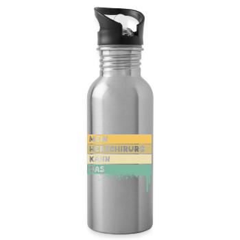 Heart surgeon - Water bottle with straw - silver - Right