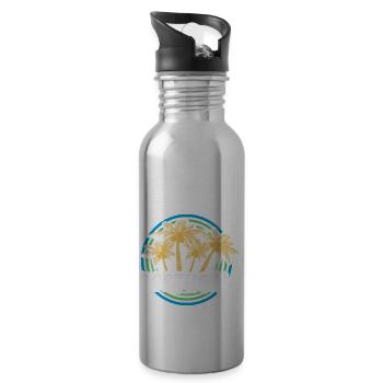 Portugal - Trinkflasche mit integriertem Trinkhalm - Lightsilver - Rechts