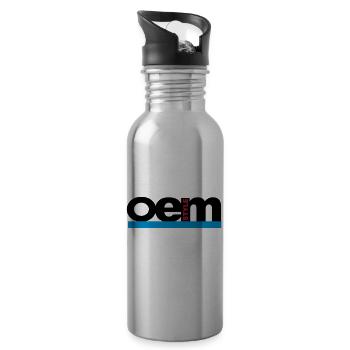 OEM Style - Trinkflasche mit integriertem Trinkhalm - Lightsilver - Rechts