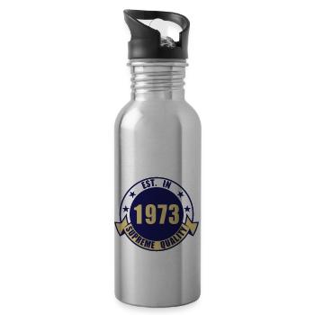 Supreme 1973 - Trinkflasche mit integriertem Trinkhalm - Lightsilver - Rechts