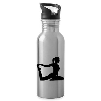 Fitness Pilates Aerobic - Water bottle with straw - silver - Right