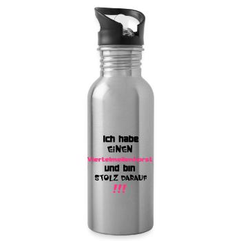 Viertelmeilenhorst - Trinkflasche mit integriertem Trinkhalm - Lightsilver - Rechts