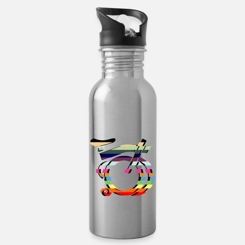 layerB - Water bottle with straw - silver