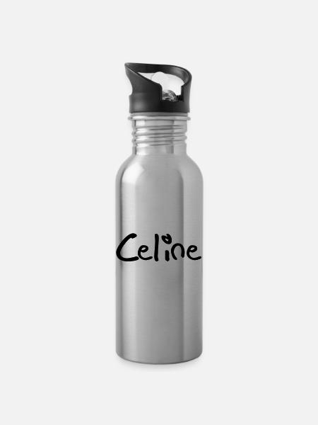 celine - Gourde avec paille intégrée - argent clair