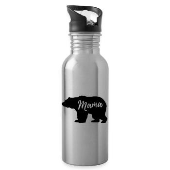 Mama Bear - Gourde avec paille intégrée - argent clair - Droite