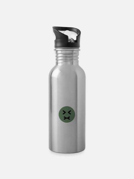 Frauen Tausch Ekelhaff Nadine w - Trinkflasche mit integriertem Trinkhalm - Lightsilver