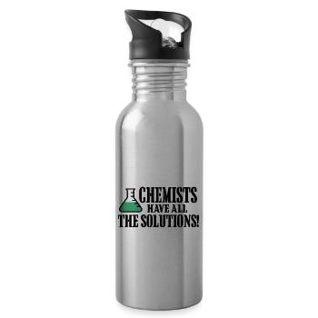 Étudiant en chimie - Gourde avec paille intégrée - argent clair - Droite