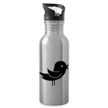 bird_f1 - Gourde avec paille intégrée - argent clair - Droite