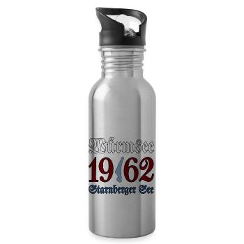1962 Würmsee - Starnberger See - Trinkflasche mit integriertem Trinkhalm - Lightsilver - Rechts