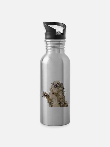 Chihuahua - Water bottle with straw - silver